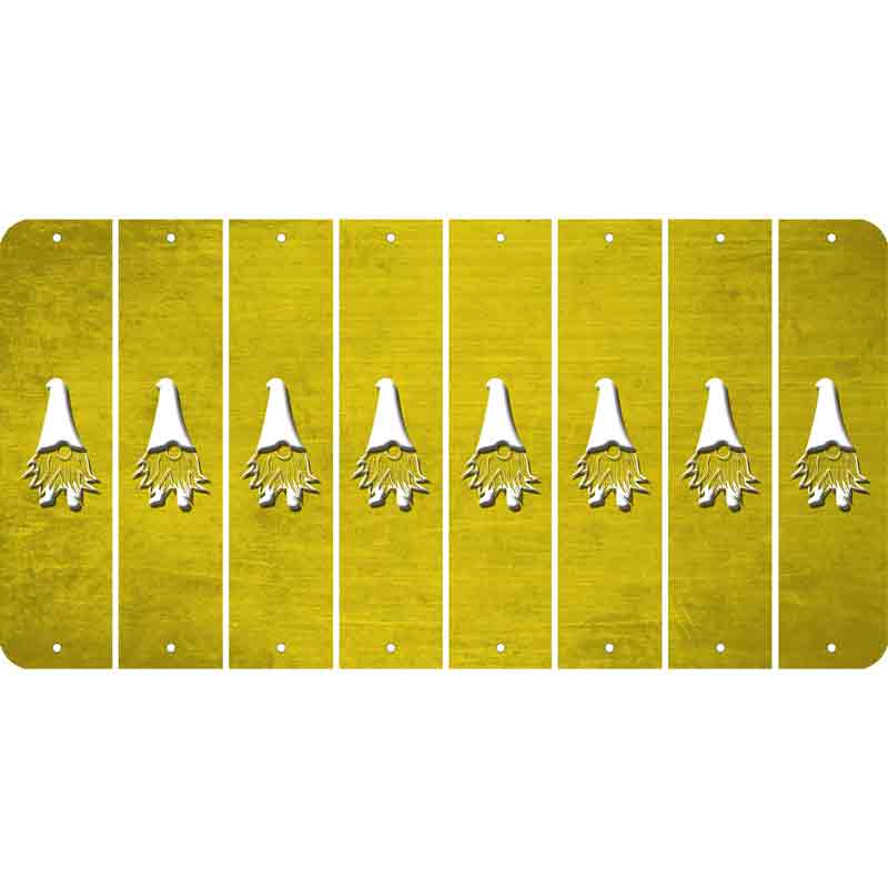 Yellow Oil Rubbed Cut Fun Strips (Set of 8) GNOME