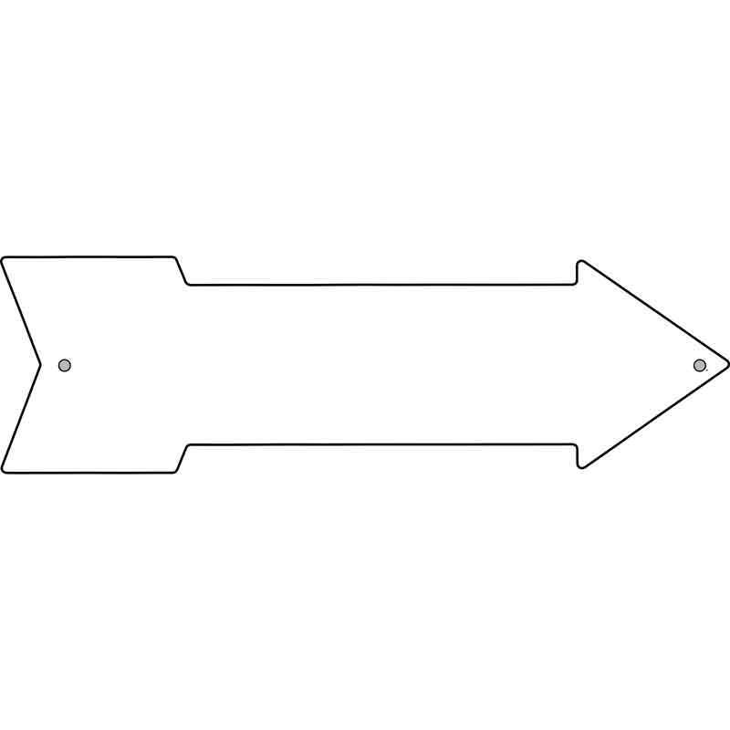 White Dye Sublimation Novelty Metal Arrow Sign A-000