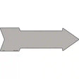 Gray Novelty Metal Arrow Sign 17" x 5" (A)