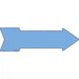 Light Blue Novelty Metal Arrow Sign 17" x 5" (A)