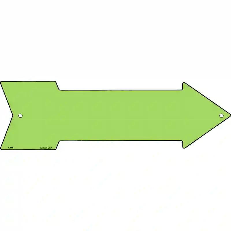 Lime Green Novelty Metal Arrow Sign 17" x 5" (A)