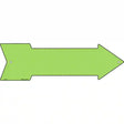 Lime Green Novelty Metal Arrow Sign 17" x 5" (A)