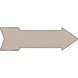 Tan Novelty Metal Arrow Sign 17" x 5" (A)