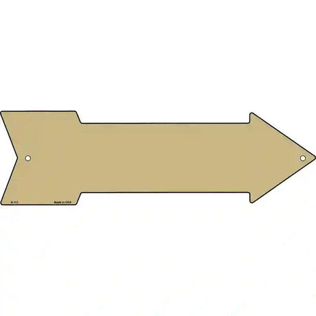Gold Novelty Metal Arrow Sign 17" x 5" (A)
