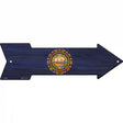 New Hampshire State Flag Novelty Metal Arrow Sign 17" x 5" (A)