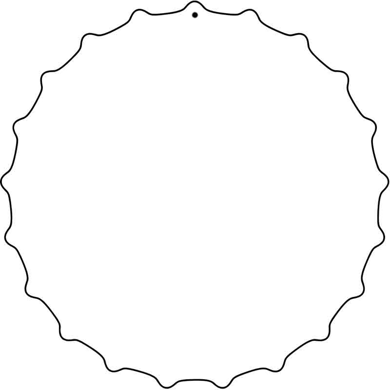 White Dye Sublimation 12" Novelty Metal Bottle Cap BC-000