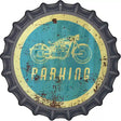 Motorcycle Parking Novelty Metal Bottle Cap Sign BC-1080