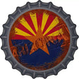 Arizona Rusty Stamped Novelty Metal Bottle Cap Sign BC-1168