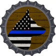 K9 Blue Line Novelty Metal Bottle Cap Sign BC-1343