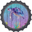 Colorful Sea Turtle Novelty Metal Bottle Cap Sign