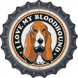 I Love My Bloodhound Color Novelty Metal Bottle Cap Sign