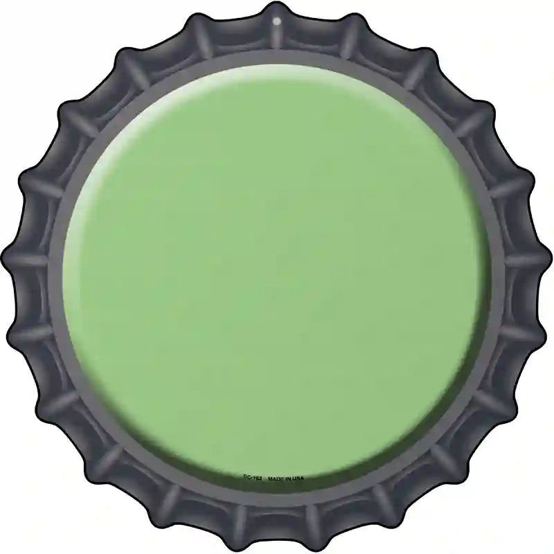 Lime Green Novelty Metal Bottle Cap Sign BC-162