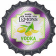 Add Vodka Purple Novelty Metal Bottle Cap Sign