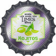 Make Mojitos Purple Novelty Metal Bottle Cap Sign