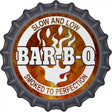 Slow And Low BBQ Novelty Metal Bottle Cap Sign