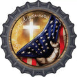 God We Need You American Flag Novelty Metal Bottle Cap Sign