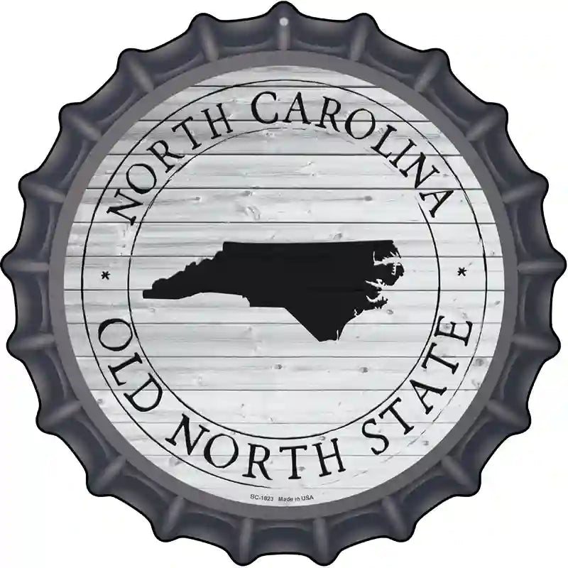 North Carolina Old North State Novelty Metal Bottle Cap Sign BC-1823