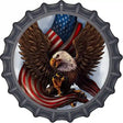 Eagle Claws American Flag Novelty Metal Bottle Cap Sign BC-1857