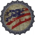 Distressed American Flag Novelty Metal Bottle Cap Sign BC-1862