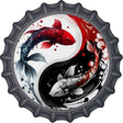 Koi Fish Yin-Yang Novelty Metal Bottle Cap Sign BC-2068