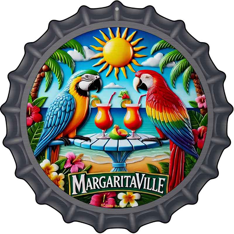 Margaritaville Novelty Metal Bottle Cap Sign BC-2086