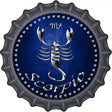 Scorpio Novelty Metal Bottle Cap Sign BC-543