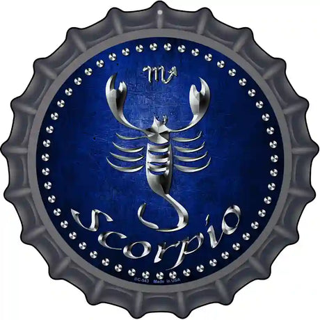 Scorpio Novelty Metal Bottle Cap Sign BC-543