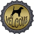 Welcome With Dogs Novelty Metal Bottle Cap Sign BC-635