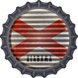 Alabama Flag Corrugated Effect Novelty Metal Bottle Cap Sign BC-911