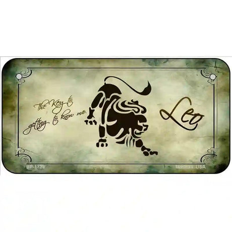 Leo Zodiac Novelty Metal License Plate 6" x 3" (BP)