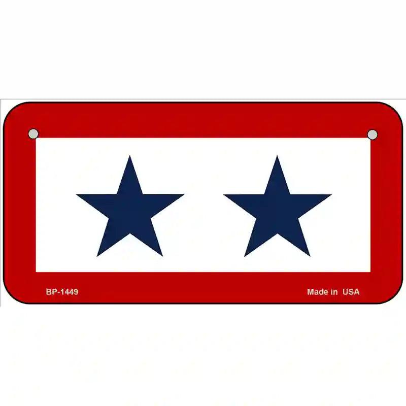 Blue Star Two Metal Novelty License Plate 6" x 3" (BP)