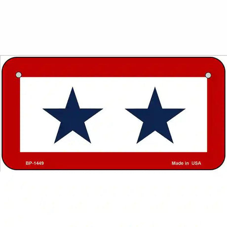 Blue Star Two Metal Novelty License Plate 6" x 3" (BP)