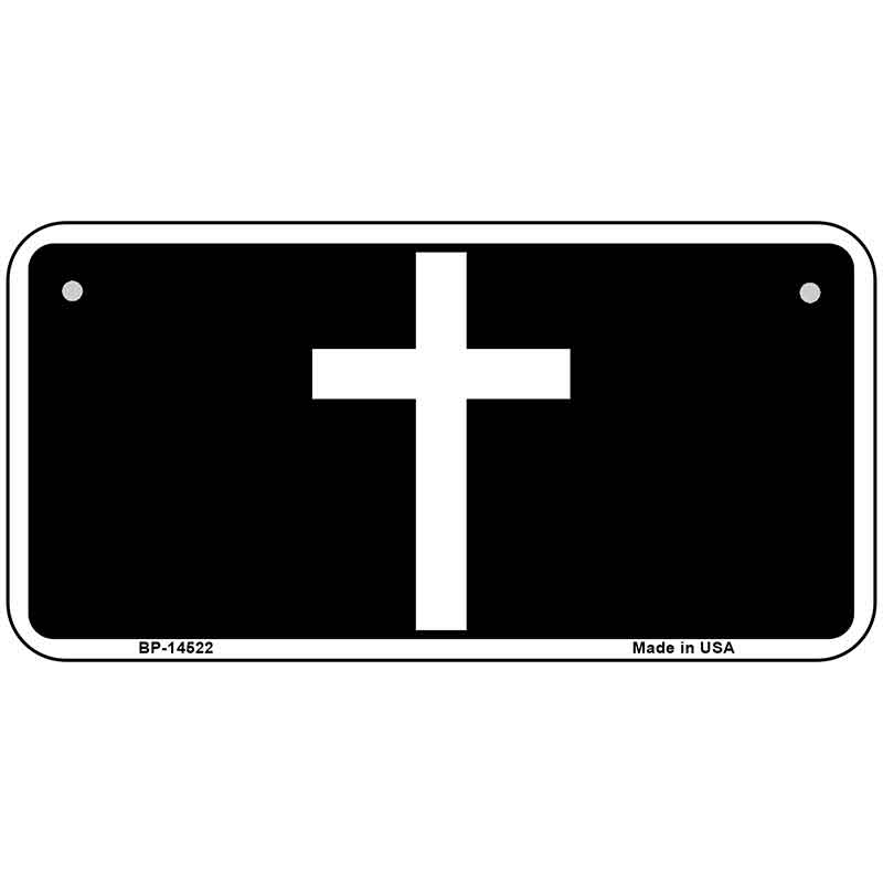 Cross Silhouette Novelty Metal License Plate LP-14522