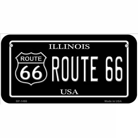 Route 66 Illinois Metal Novelty License Plate 6" x 3" (BP)