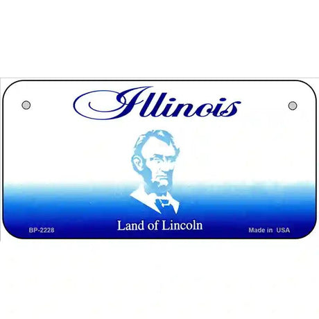 Illinois Novelty State Blank Metal License Plate 6" x 3" (BP)
