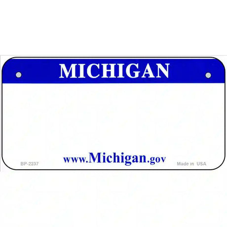 Michigan Blue Blank Novelty Metal License Plate 6" x 3" (BP)