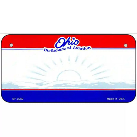 Ohio Novelty State Blank Metal License Plate 6" x 3" (BP)