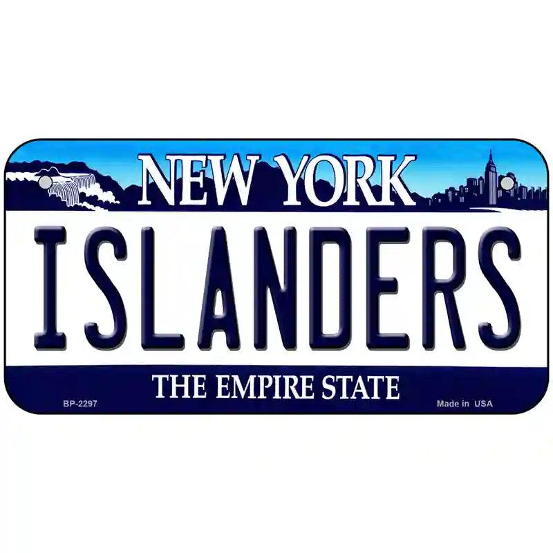 Islanders New York Novelty State Metal License Plate 6" x 3" (BP)