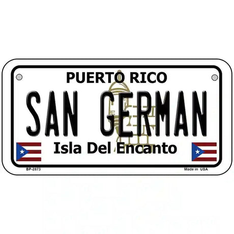 San German Puerto Rico Metal Novelty License Plate 6" x 3" (BP)