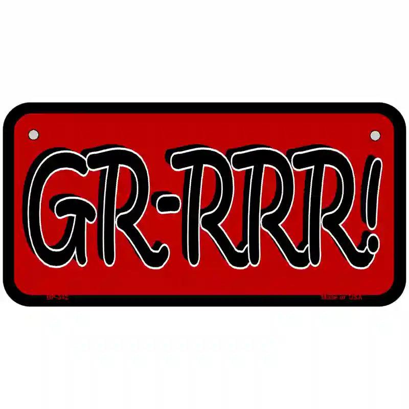 GR-RRR Metal Novelty License Plate 6" x 3" (BP)