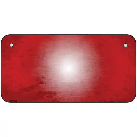 Red White Fade Scratched License Plate Metal Novelty 6" x 3" (BP)