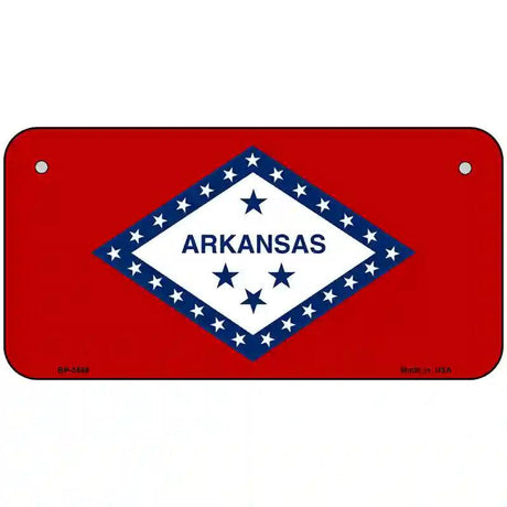 Arkansas State Flag Metal Novelty License Plate 6" x 3" (BP)