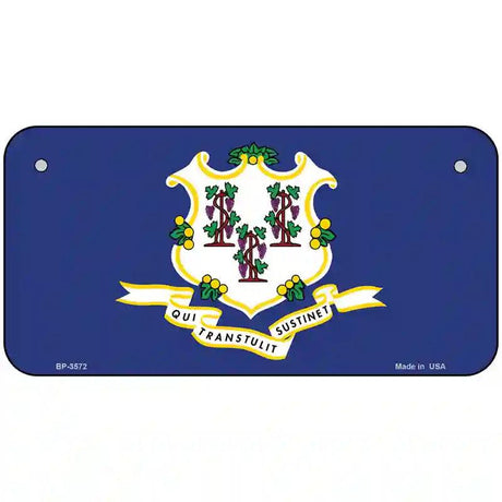 Connecticut State Flag Metal Novelty License Plate 6" x 3" (BP)