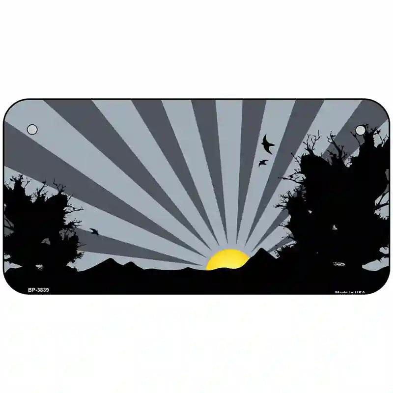 Southwest Gray Sunset Metal Novelty License Plate 6" x 3" (BP)