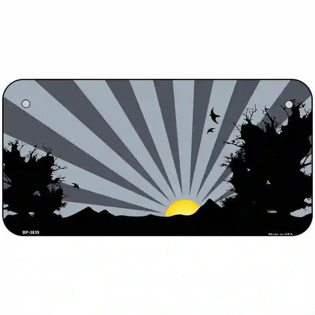 Southwest Gray Sunset Metal Novelty License Plate 6" x 3" (BP)