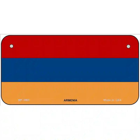 Armenia Flag Metal Novelty License Plate 6" x 3" (BP)