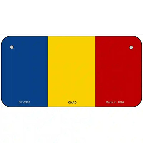 Chad Flag Metal Novelty License Plate 6" x 3" (BP)