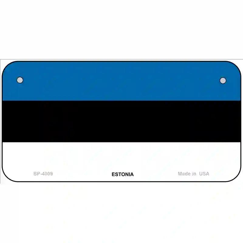 Estonia Flag Metal Novelty License Plate 6" x 3" (BP)