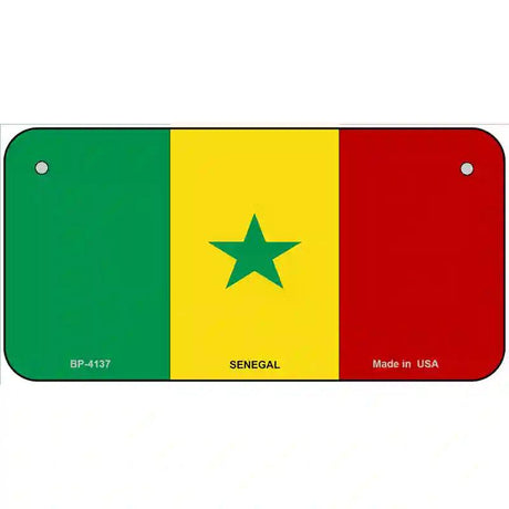 Senegal Flag Metal Novelty License Plate 6" x 3" (BP)