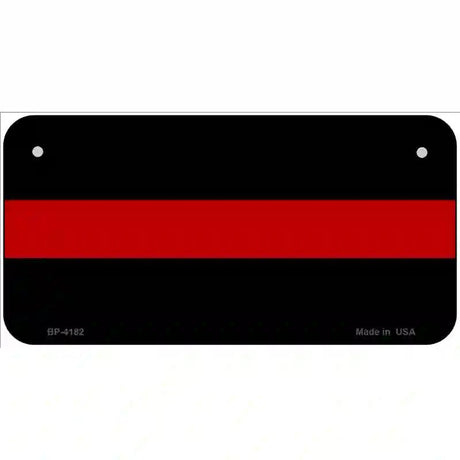 Thin Red Line Fire Metal Novelty License Plate 6" x 3" (BP)